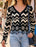 Black Buttoned Fringe Top 3A