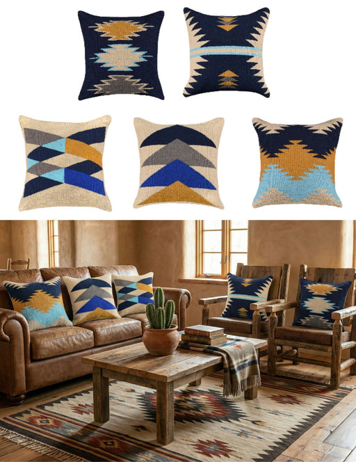 Blue Dunes Cushion Cover 5 Pcs Set