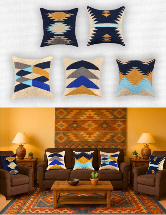 Blue Dunes Cushion Cover 5 Pcs Set