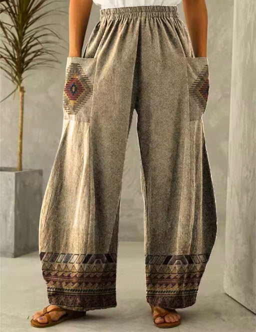 Bohemian Wide-Leg Pants 1A, X-Large