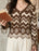 Brown Buttoned Fringe Top 3B