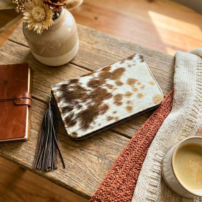 Cowhide Fringed Wallets