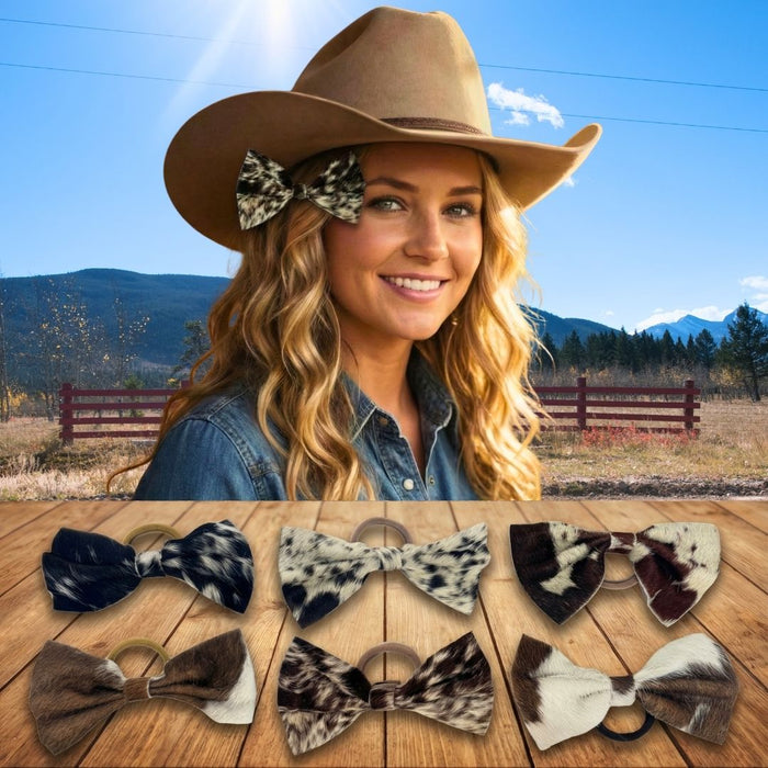 Cowhide Hair Bow