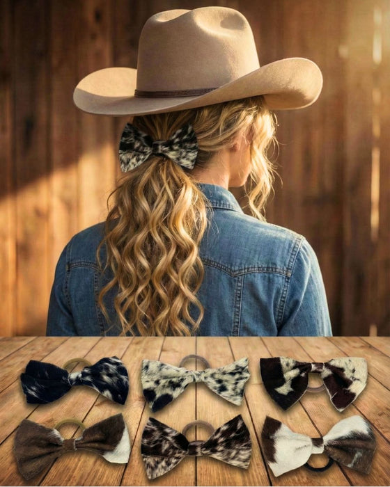 Cowhide Hair Bow