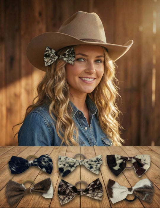 Cowhide Hair Bow