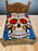 Plush Pictorial Queen-Size Blanket - Turquoise Sugar Skull