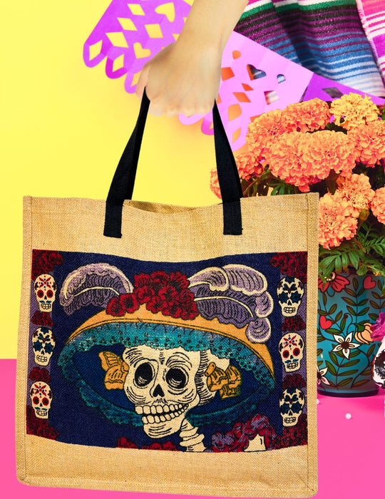 6 Day of Dead Jute bags! Only $3.50 ea!