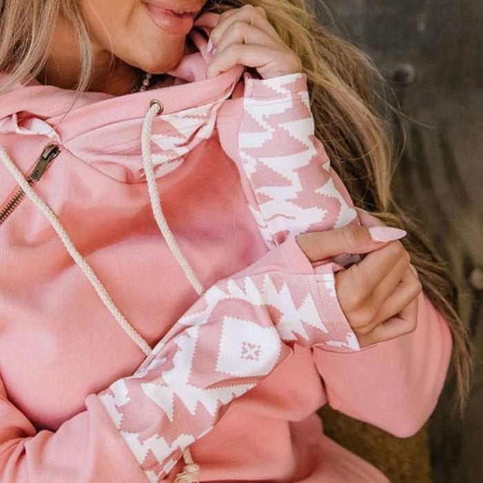 Women’s Double-Hooded Pullover Hoodie 1, Medium