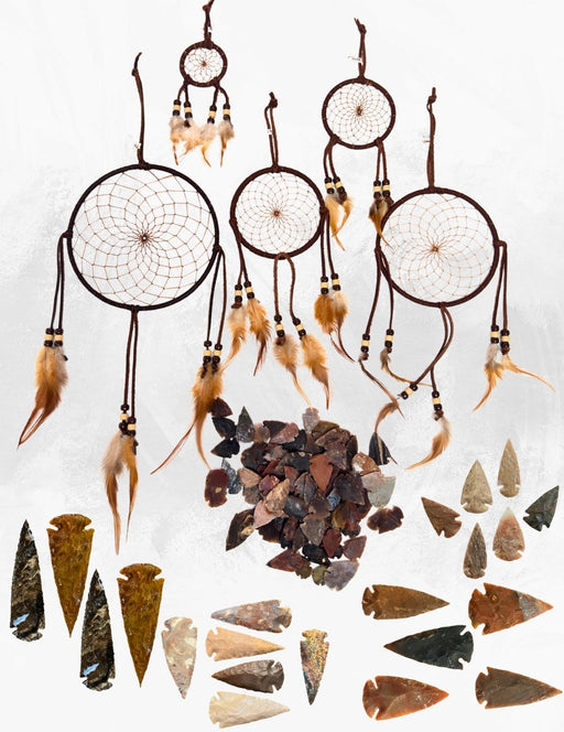 130-Piece Dreamcatcher & Arrowhead Pack