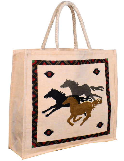 Eco-Friendly Jute Bag - Running Horses