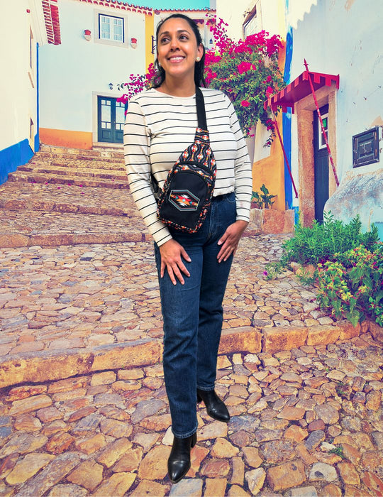 Pack Embroidered Sling Bags