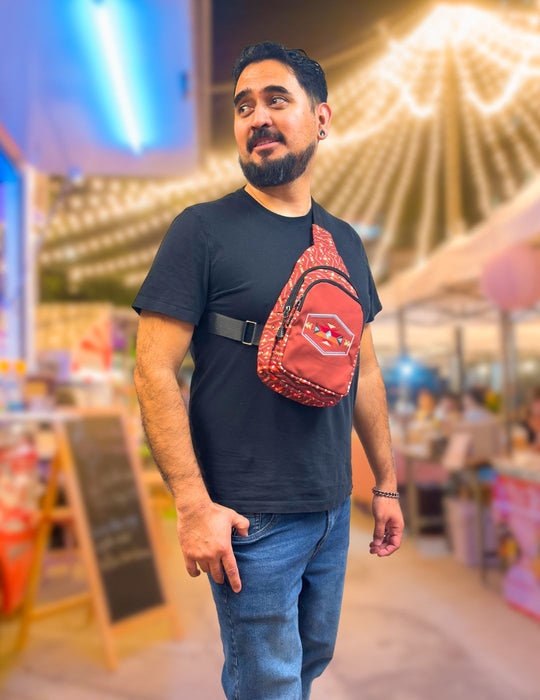 Pack Embroidered Sling Bags
