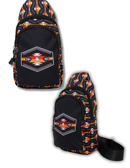 Pack Embroidered Sling Bags