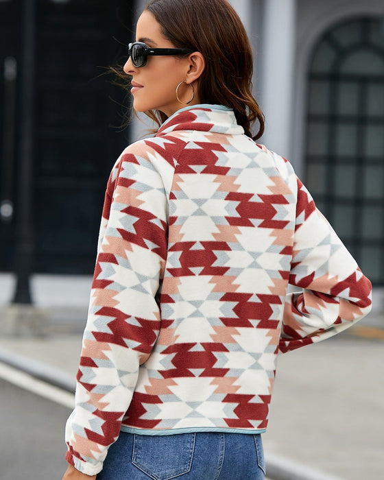 Fleece Buttoned Pullover 5, X-Large