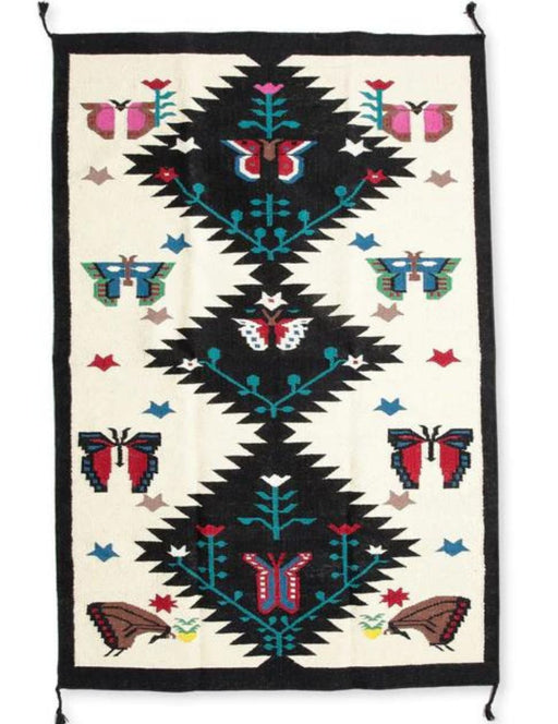 4' x 6' Wool Butterfly Tapestry