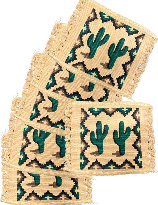 Cotton Stencil Coasters-Western Design