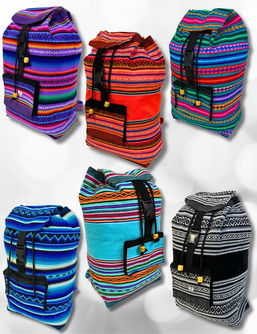 6- Authentic Peruvian Made Backpacks! Wholesale $16.00 each