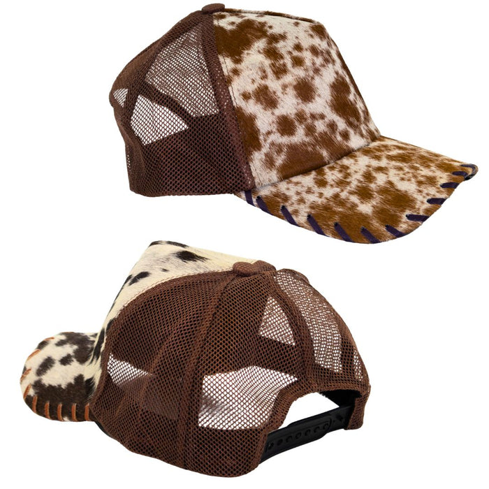 Cowhide & Mesh Snapback Caps