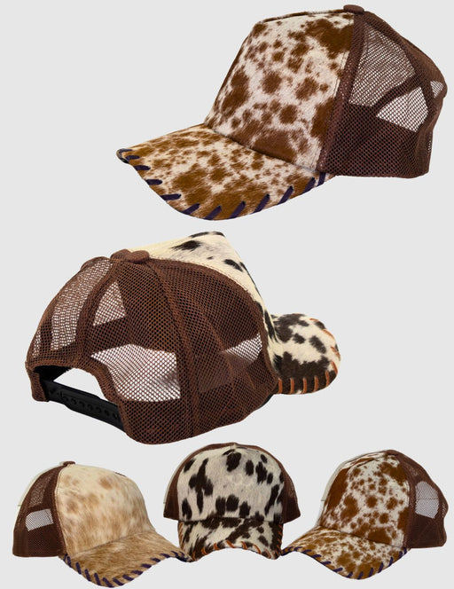 Cowhide & Mesh Snapback Caps