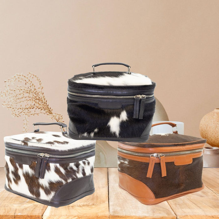 Cowhide Beauty Box Bag