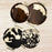 Round Large Cowhide Tray Set