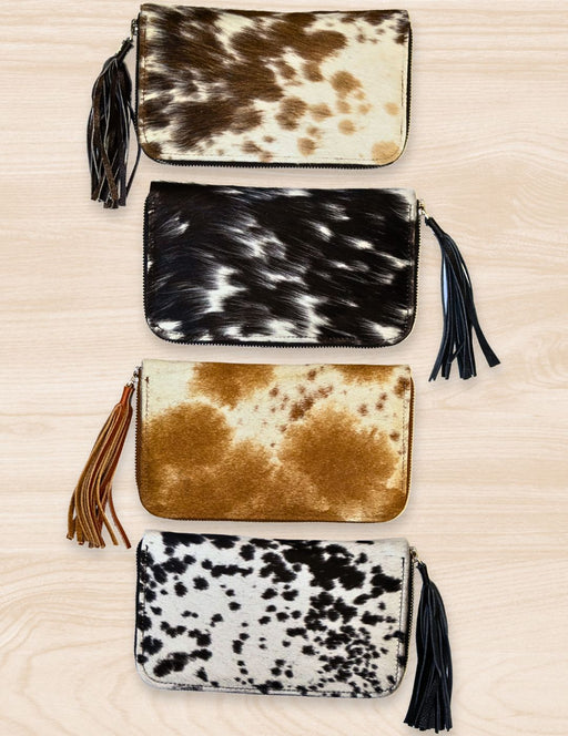Cowhide Fringed Wallets