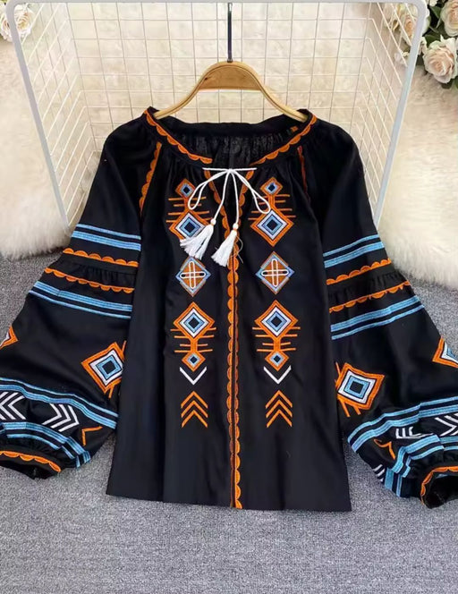 Linen Embroidered Tops 2A