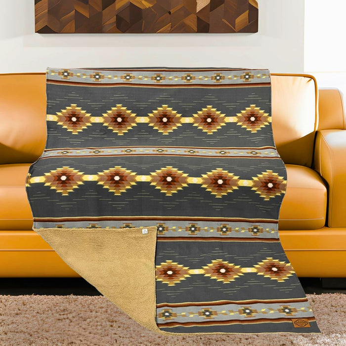Sherpa-Lined Lodge Blankets, Design #38