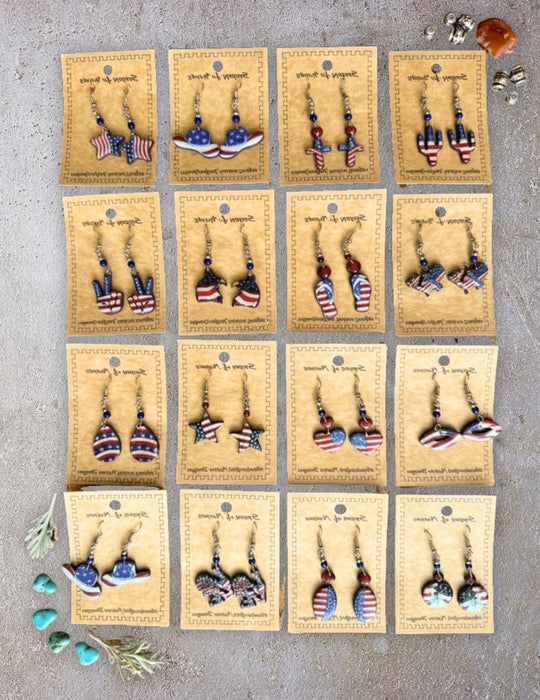 Red, White and Blue Earrings