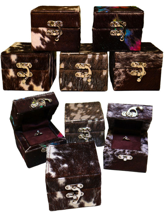 Cowhide Ring Box