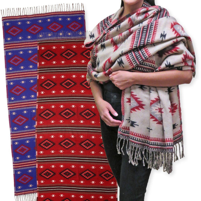 6 Southwest -Style Shawls in Design 'C'! Only $14.50 ea.!