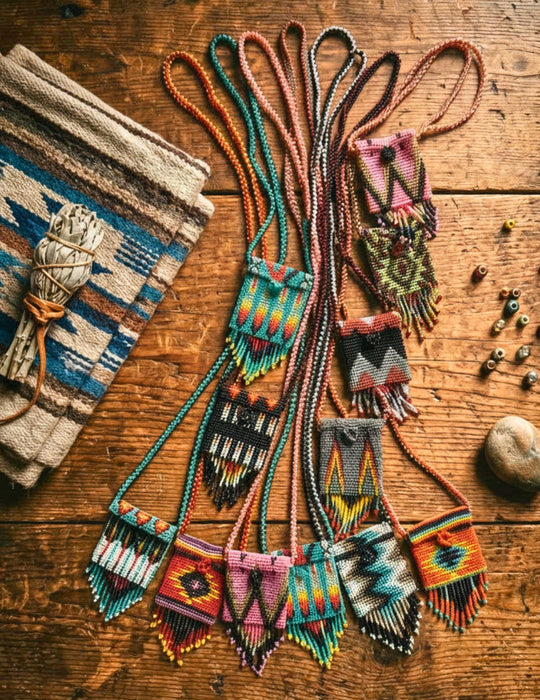Square Beaded Medicine Pouch