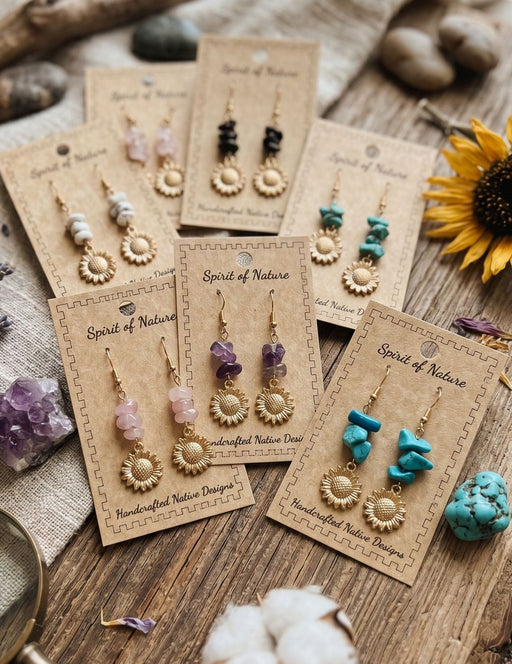 SUNFLOWER CHIP EARRING