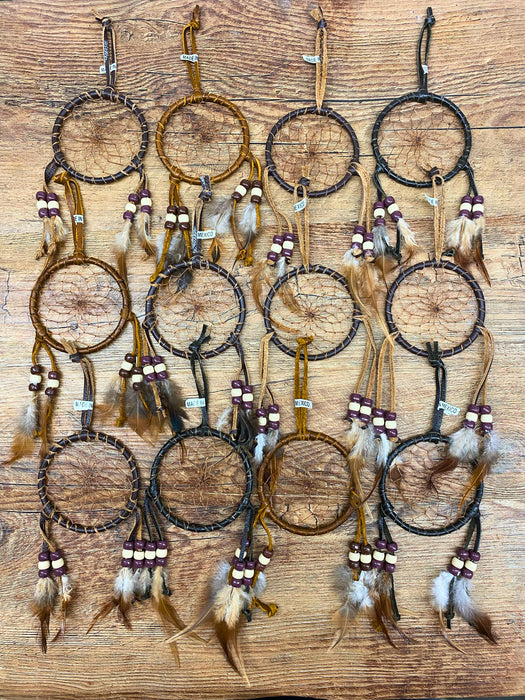 LEATHER DREAM CATCHERS ! 15 - 3" Hand Made Dream Catchers ! Only $2.40 ea!