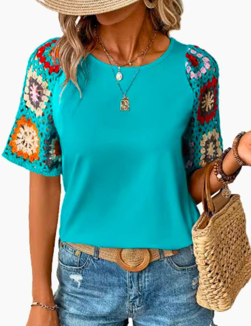 Turquoise Maya Modern Top 1B, MD