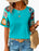 Turquoise Maya Modern Top 1B, XL