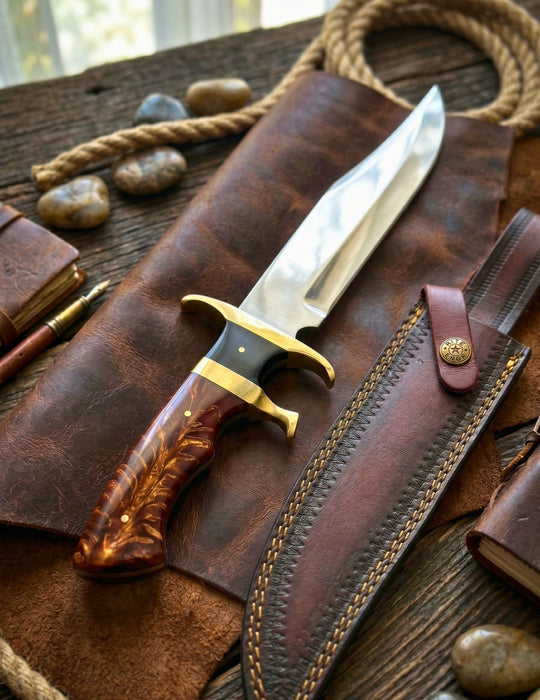 Terra Bowie Knife with Leather sheath