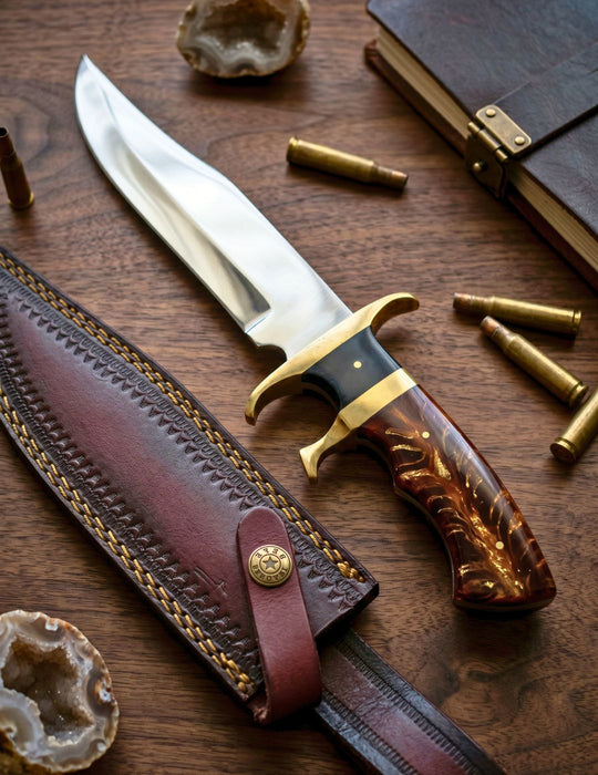 Terra Bowie Knife with Leather sheath