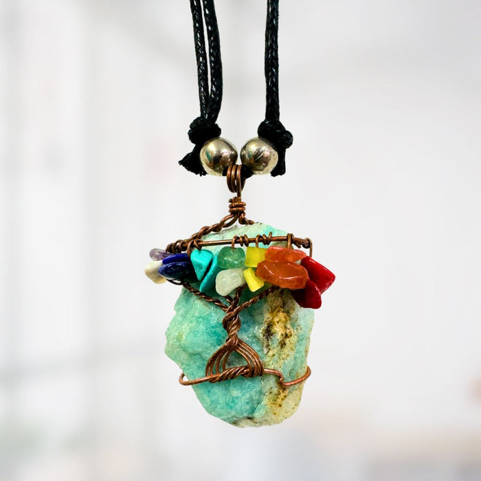 Assorted Stone Tree Of Life Necklaces