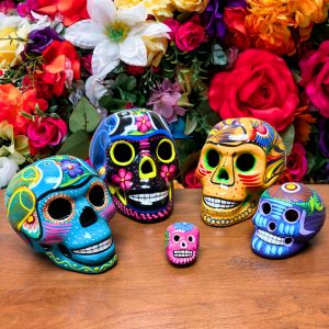 <FONT COLOR="RED">JUST IN!!</FONT> 6 Pack Medium Ceramic Day of Dead Skull. Only $13.00ea.!!