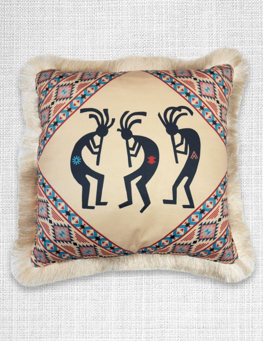 Velveteen Fringed Pillow Cover, Design #8