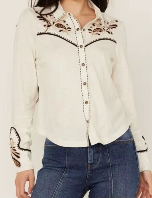 BLACK WOMEN'S WESTERN SHIRT 2, MD