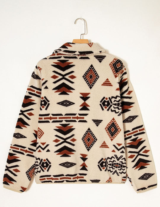 Fleece Buttoned Pullover 1, XL