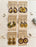 WOOD LG SUNFLOWER EARRING