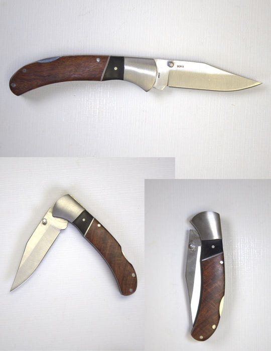 Wood Lock back Knife