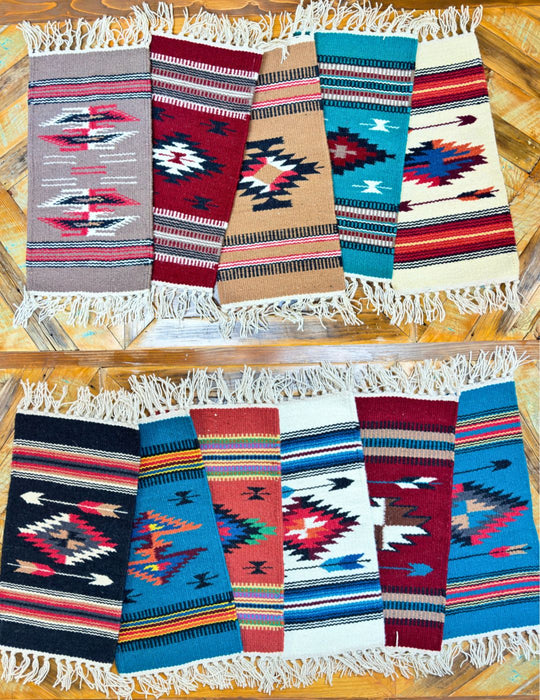 24 PACK Wool 10" x 20" Handwoven Table Mats! Only $6.20 ea.!