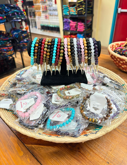 <FONT COLOR="RED">JUST IN!</FONT>20 Pack Southwest Assorted Semiprecious Stone Beaded Bracelets! Only $ 2.75 ea!