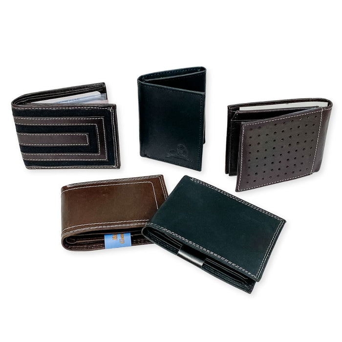 Genuine Leather Wallets, Bi-Fold & Tri-Fold