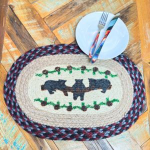 Braided Jute Table Mats, Design #1