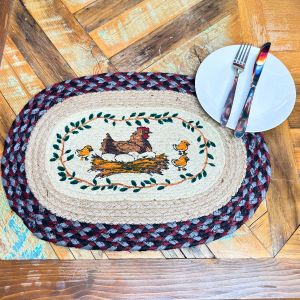 Braided Jute Table Mats, Design #5